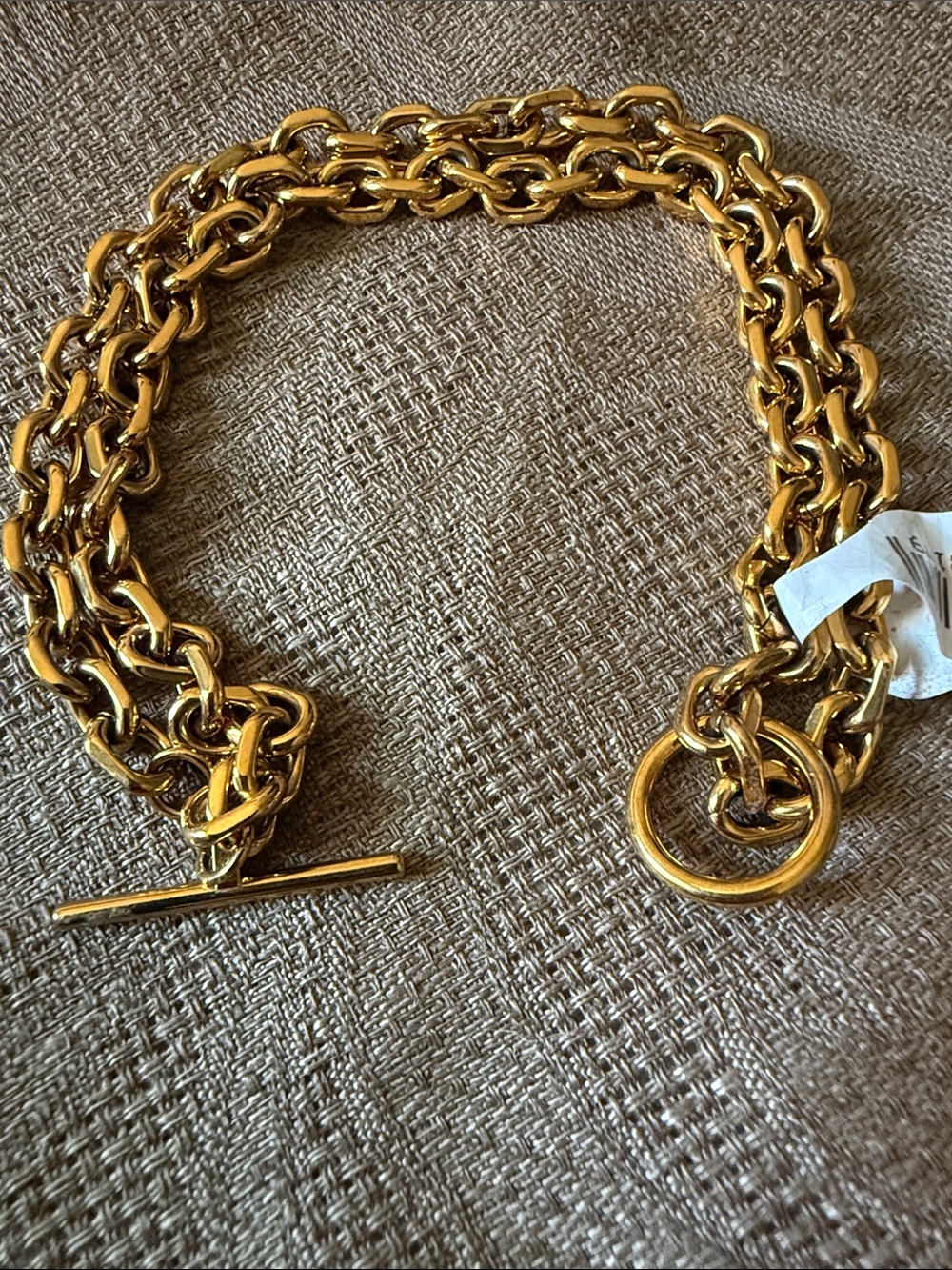 Skultuna Gold plated steel Toggle-Closure Chain bracelet unisex